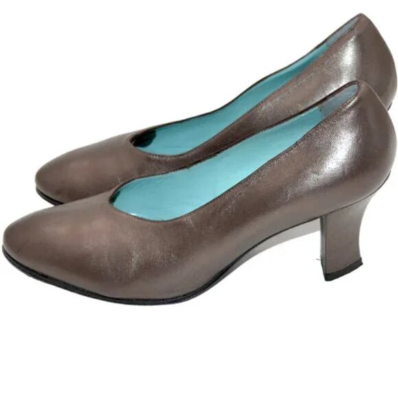 Thierry Rabotin Neutral Taupe Plum Nappa Leather Minimalist Heels Pumps 36.5 6 - Picture 6 of 12